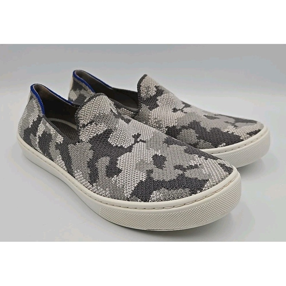 Rothy's Youth The Kids Sneaker Size 3 Gray Camo Slip On Shoes Washable Unisex